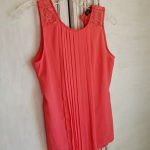 Coral sleeveless top